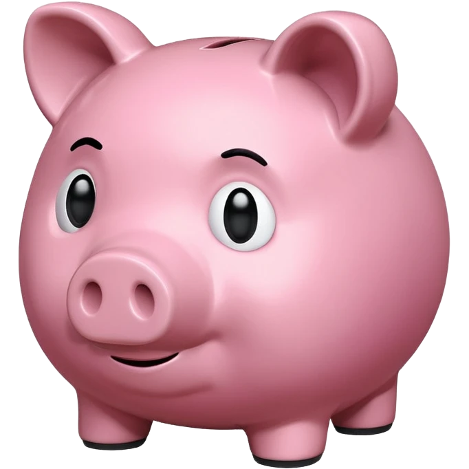 emoji of sad piggy bank, right view emoji
