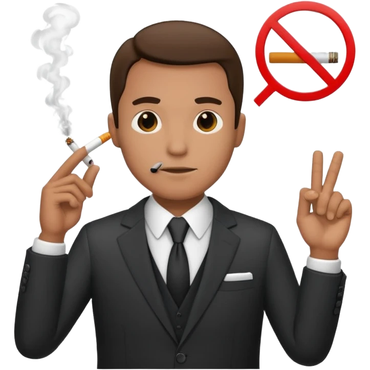 no smoking sign with a man emoji
