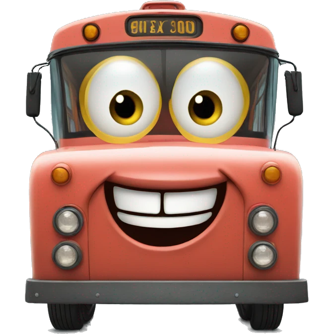 pixar bus happy face emoji