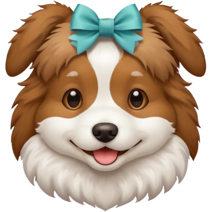 dog with head ribbon emoji