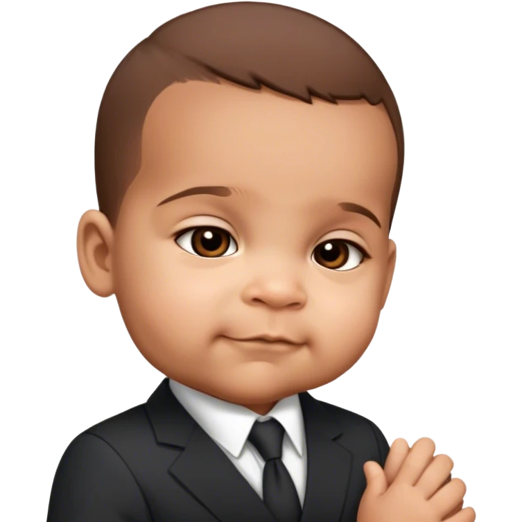 Baby in a business suit￼ emoji