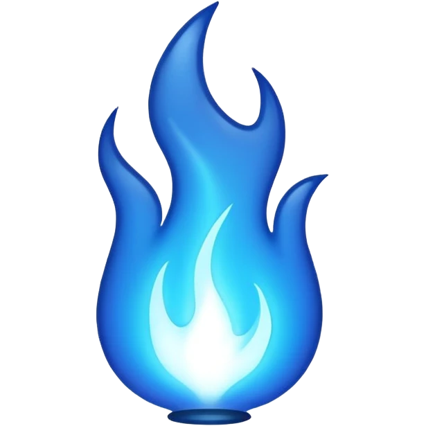 Make a classic blue fire emogi emoji