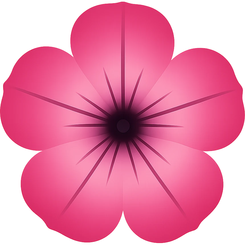 Pink-Gradient Petuniaemoji    , remove background emoji