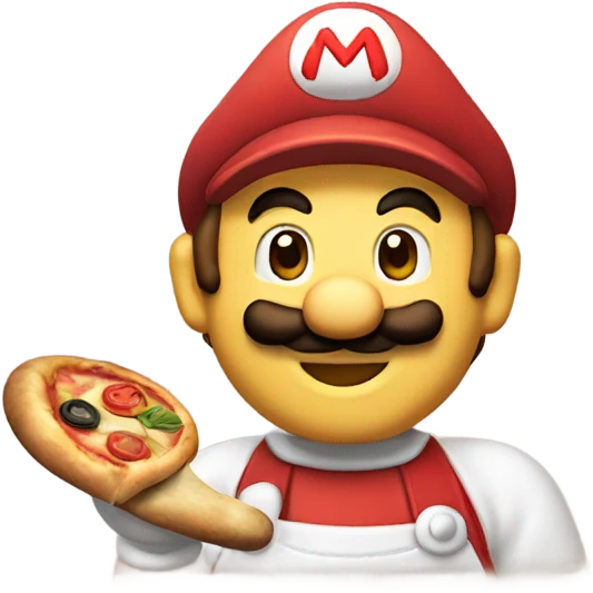 Mario baking pizza emoji