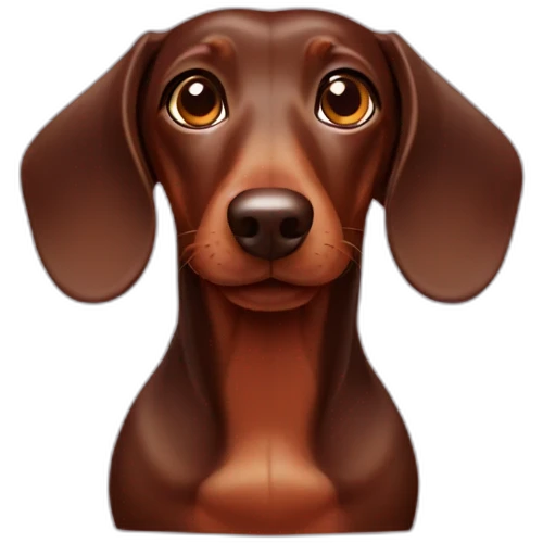 dachshund chocolate emoji