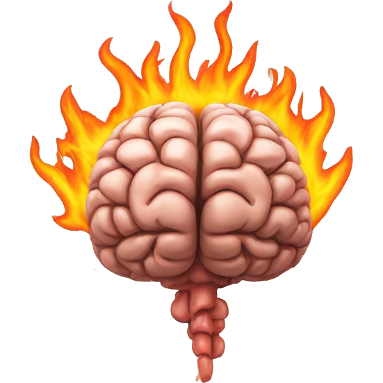 Brain on fire emoji