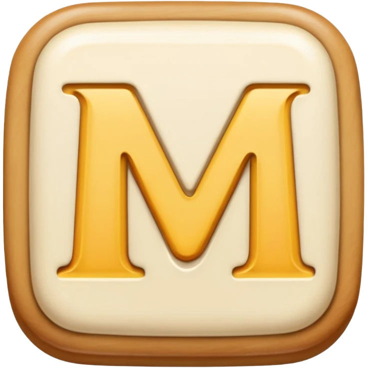Letter colored Creamy emoji