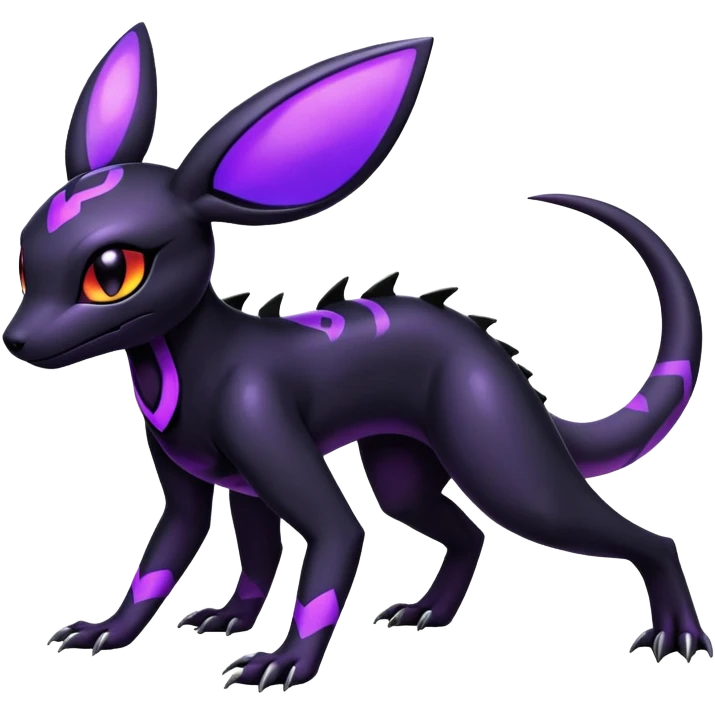 Salandit-Umbreon-Fakémon-hybrid-creature (full body)  emoji