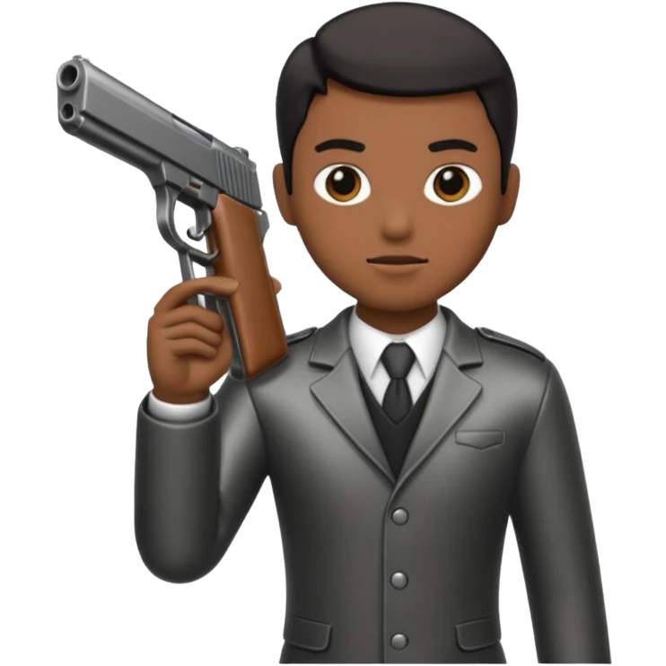 Holding gun emoji