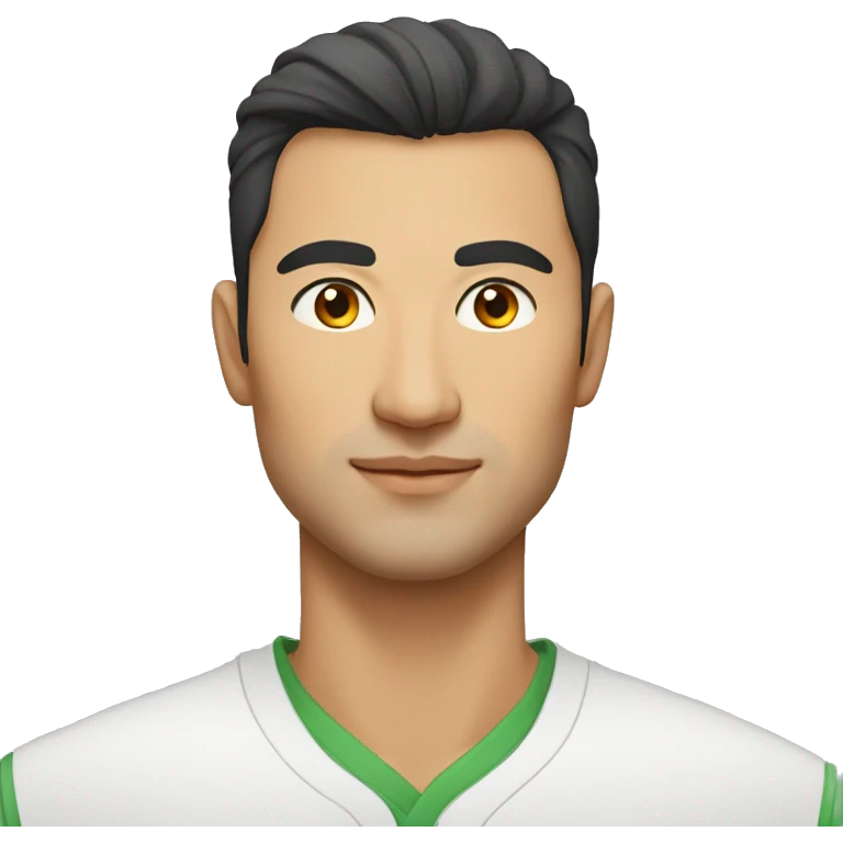 attractive, strong, stylish central asian man, portrait, nutrionist emoji