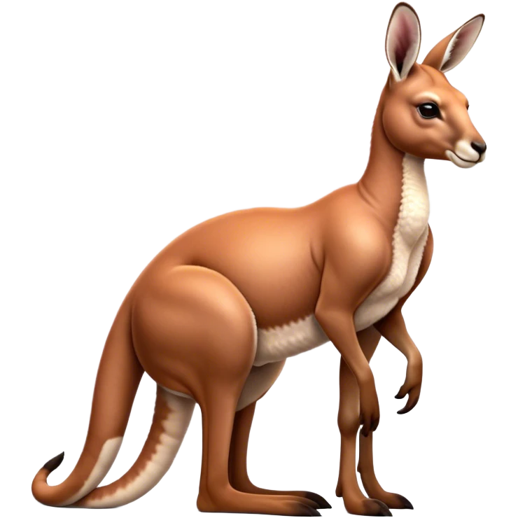 Cinematic Noble Adult Red Kangaroo Portrait Emoji, Poised and regal, with a robust, muscular build, tawny reddish fur, and a distinctive camel-shaped head featuring a slightly elongated snout, prominent ears, and keen, observant eyes, Simplified yet sharp and sophisticated features, highly detailed, glowing with a warm, sunlit glow, high shine, intelligent and commanding, stylized with an air of outback authority, focused and vigilant, soft glowing outline, capturing the essence of a watchful guardian that seems ready to bound out of the screen with effortless power! emoji