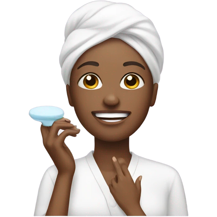 Emoji doing skincare  emoji