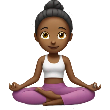 Girl doing yoga emoji