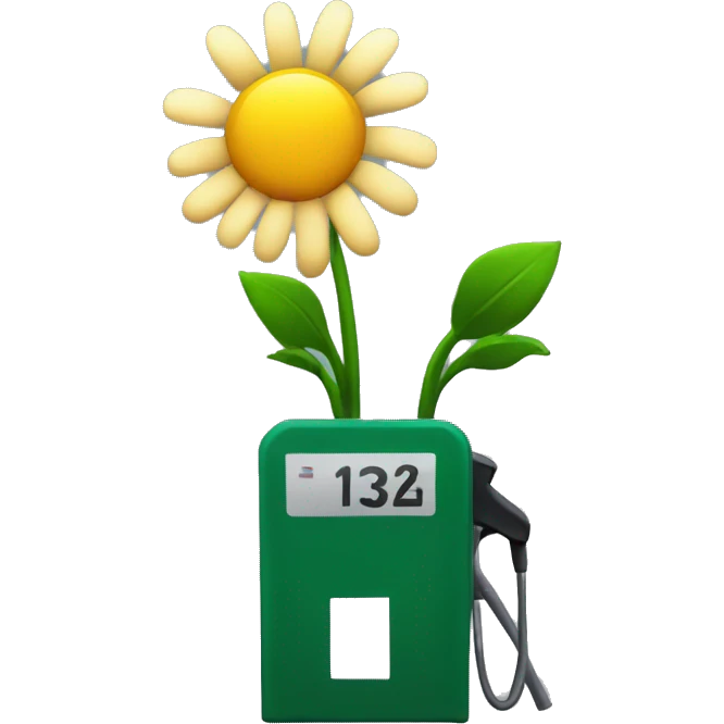 petrol station flowers emoji