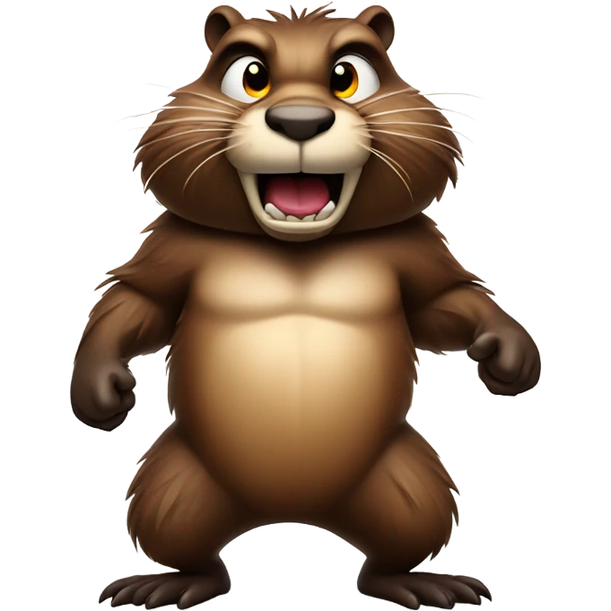 angry beaver showing middle  emoji