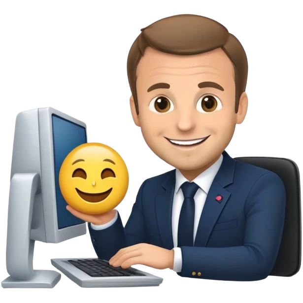 Emoji de Macron sur l’ordinateur  emoji