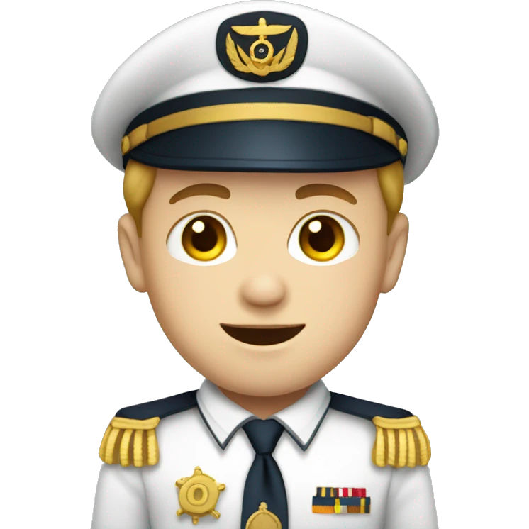 White boy dressed as a yacht captain  emoji