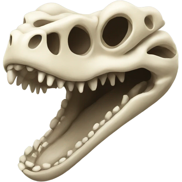 A snake skeleton with an open mouth emoji