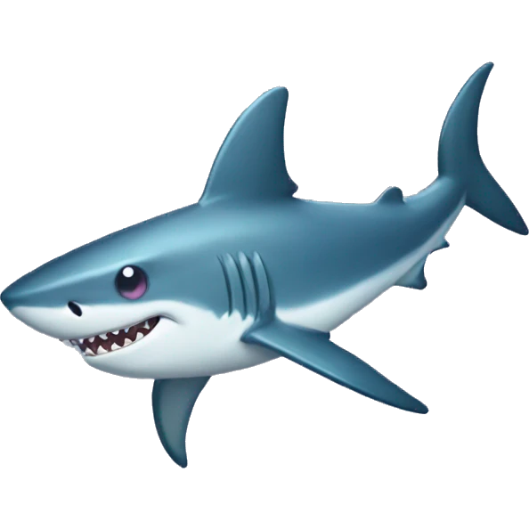 Shark with mermaid tail emoji