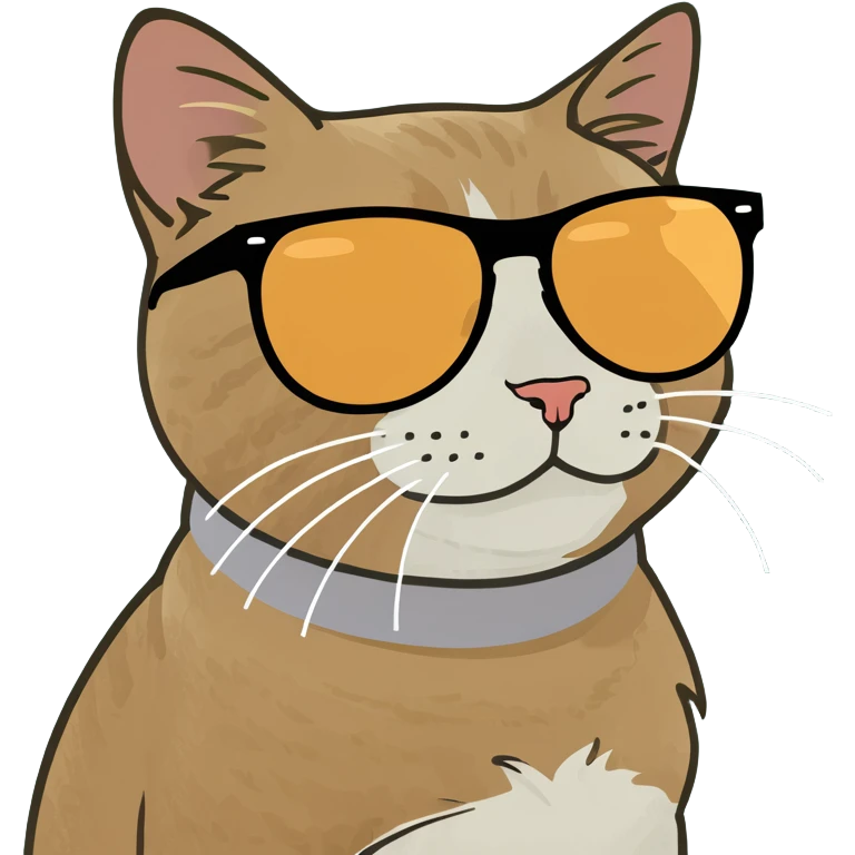 Cat with sunglasses emoji
