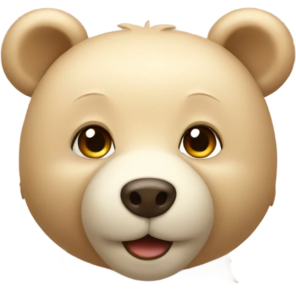 Cute beige bear emoji