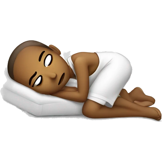 Laying down exhausted emoji