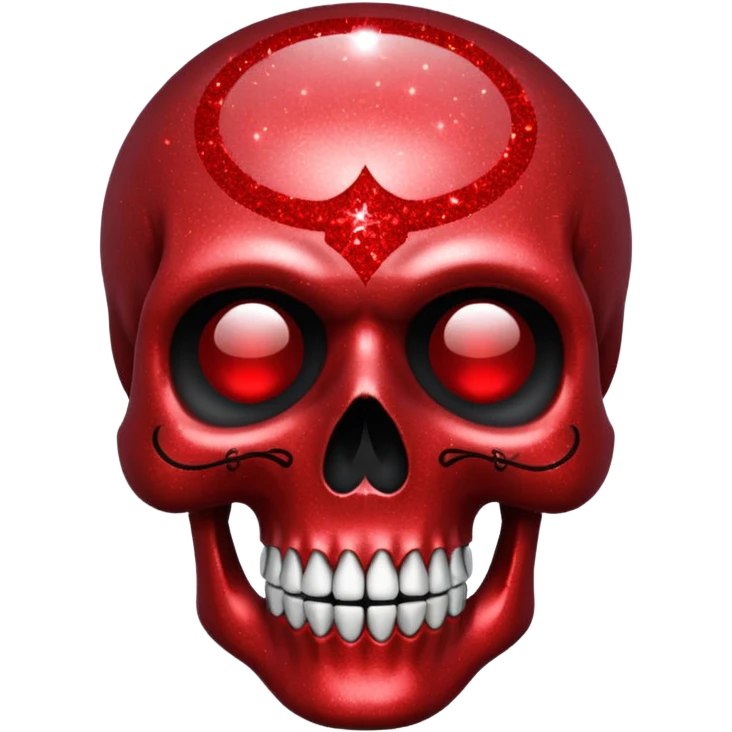 red glitter skull emoji