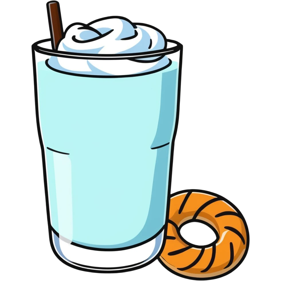ayran and simit together emoji