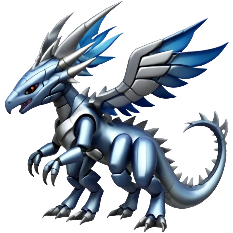 Futuristic Cool Cute Edgy Shiny Digimon-Dialga-Palkia-hybrid full body emoji