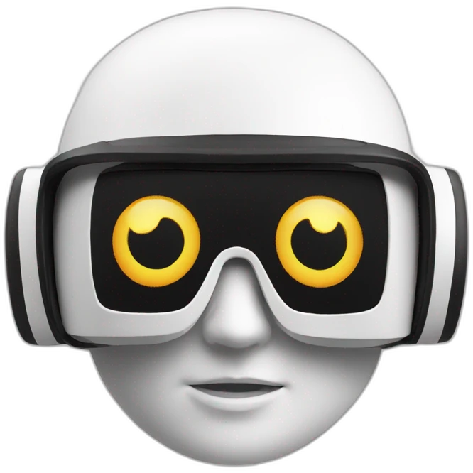 white vr headset christmas decoration emoji