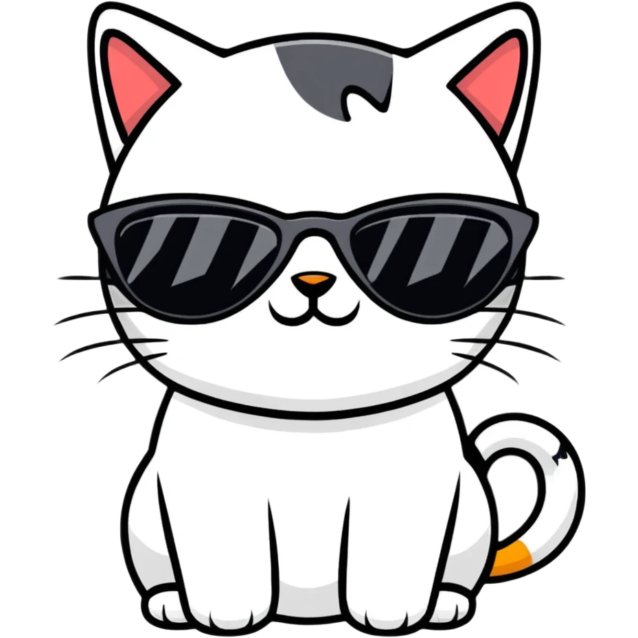 Cat with sunglasses emoji