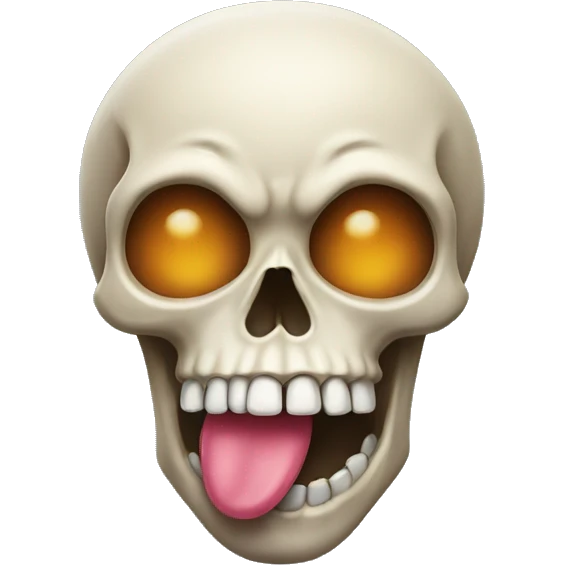 Skull with a tongue out emoji