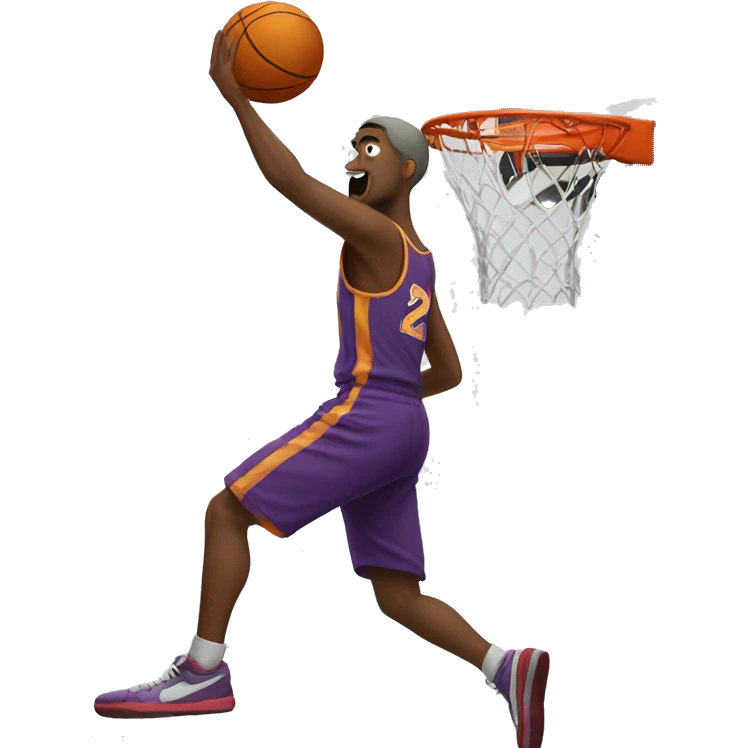 Guy dunking basketball emoji