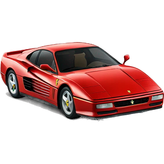 one red ferrari testarossa emoji