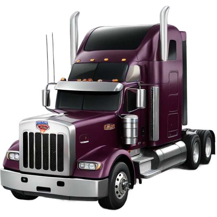 Peterbilt 389 black cherry with flat top emoji
