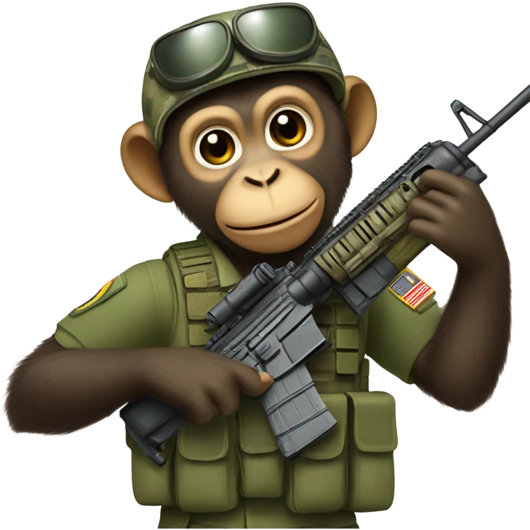 Monkey soldier  emoji