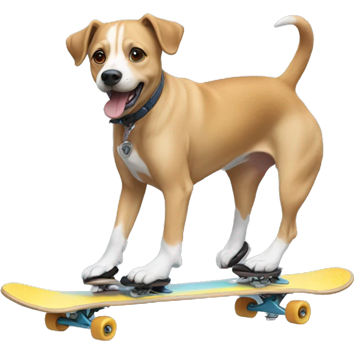 Dog skating  emoji