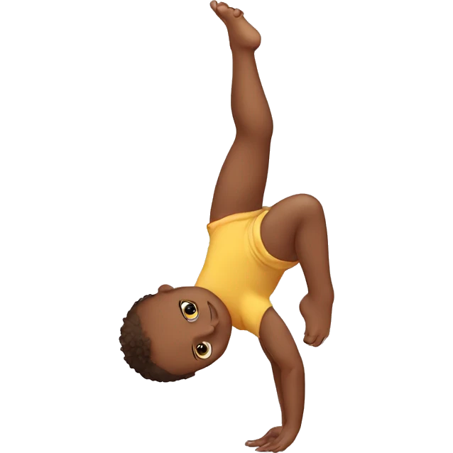 Baby doing handstand emoji