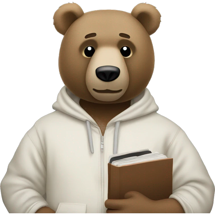 Kanye west bear holding album emoji