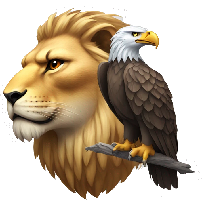 Eagle with a lion emoji