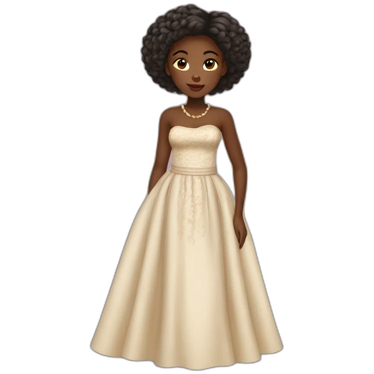 Beautiful nigerian girl wearing middle dress emoji