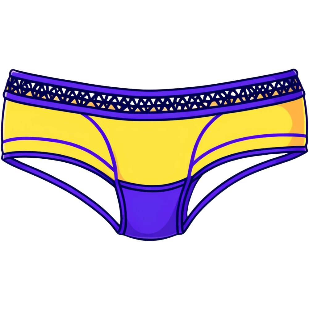 Purple lacy women's panties emoji