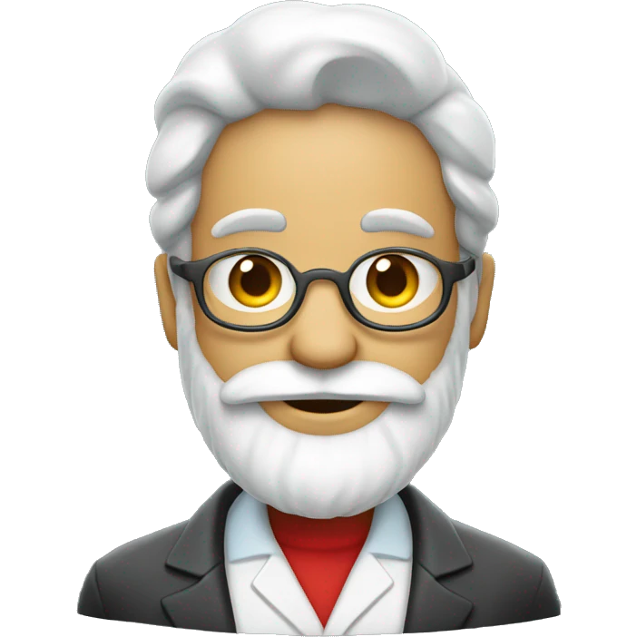 male scientist ith santa hat and beard emoji
