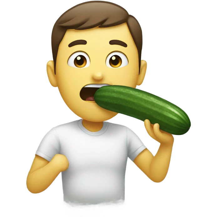 Eating cucumber emoji