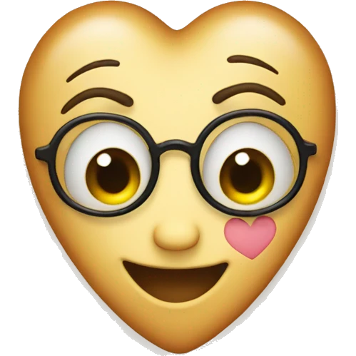 Heart with a face emoji