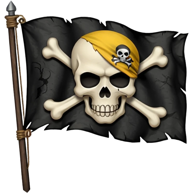 scissoring pirate flag emoji