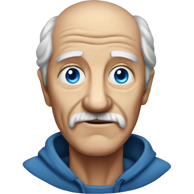 old man with blue eyes portrait emoji