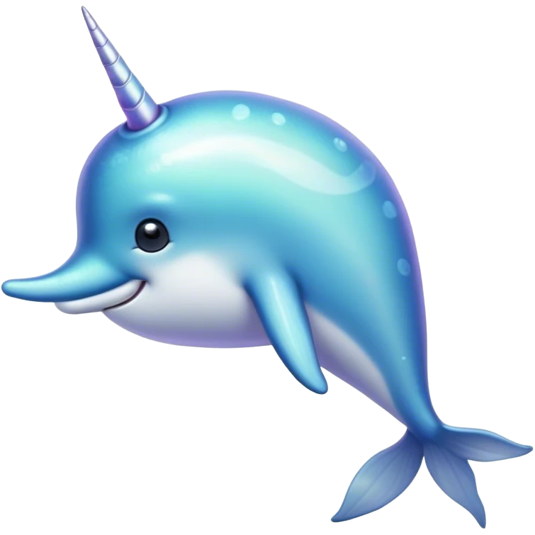 Cinematic Noble Narwhal Portrait Emoji, Poised and regal, with a sleek, iridescent body and a distinctive spiraled tusk, deep-set soulful eyes reminiscent of the ocean depths, Simplified yet sharp and sophisticated features, highly detailed, glowing with a soft, mystical glow, high shine, intelligent and enigmatic, stylized with an air of mythical allure, focused and graceful, soft glowing outline, capturing the essence of a watchful and confident sea unicorn that feels as though it could step out of the screen with effortless authority! emoji