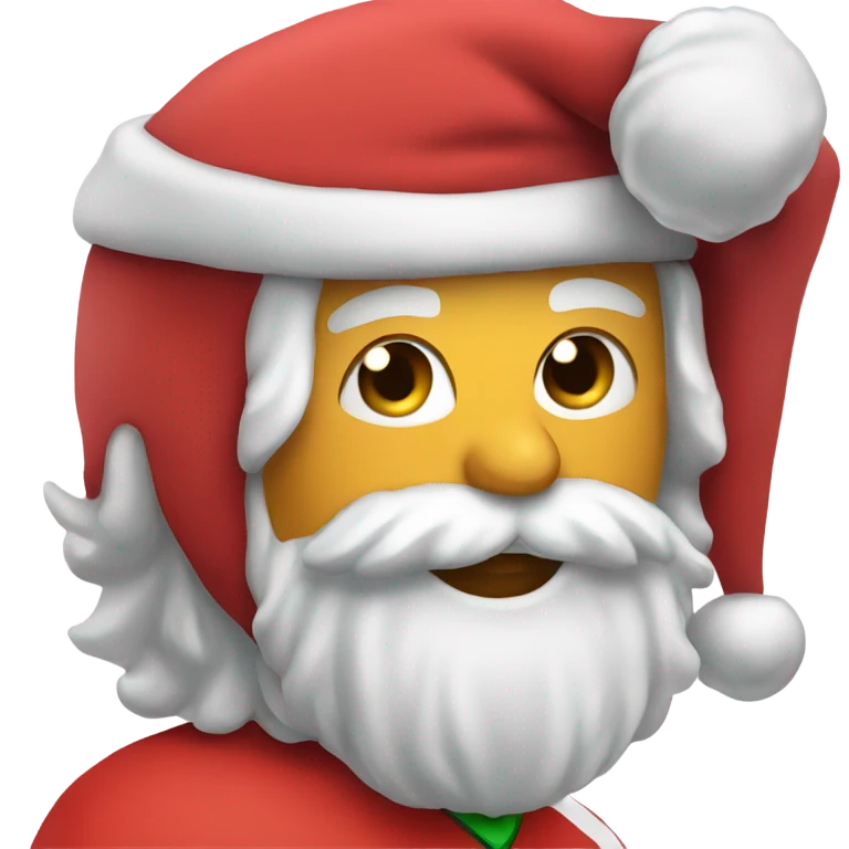 Hockey player with Santa hat emoji