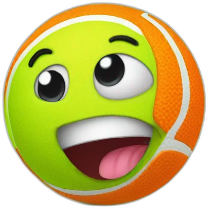 confused tennis ball emoji